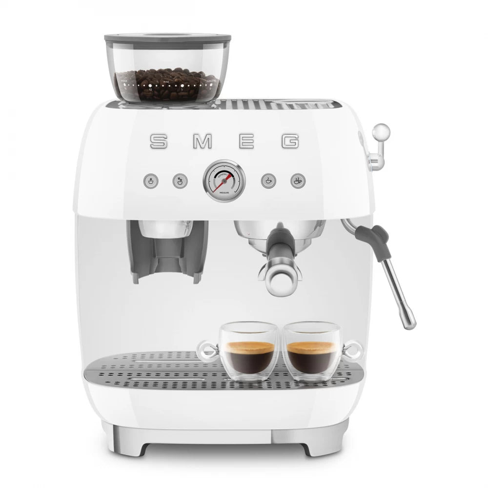 Espressor manual alb 50's Style, EGF03WHEU, Smeg