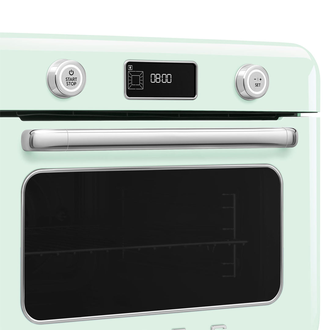 Mini cuptor verde pastel cu aburi, COF01PGEU, Smeg