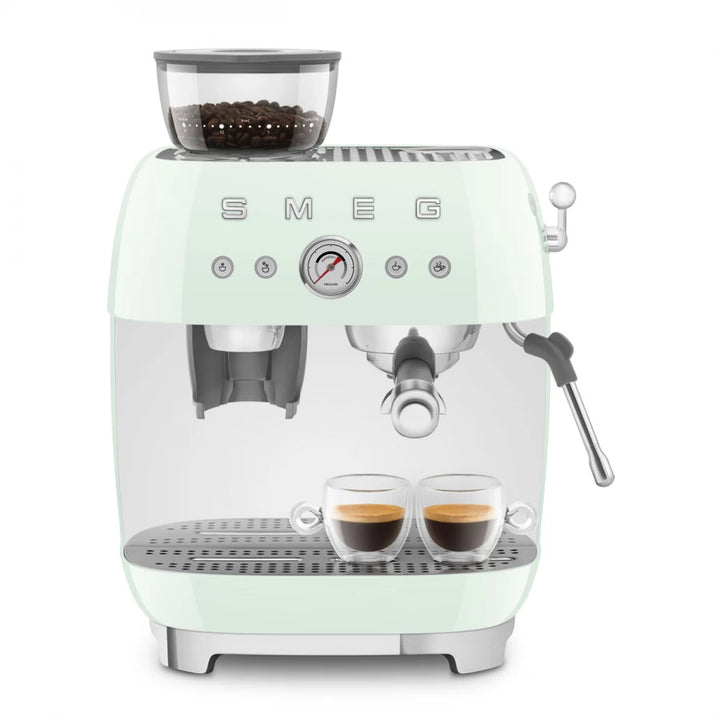 Espressor manual verde pastel 50's Style, EGF03PGEU, Smeg