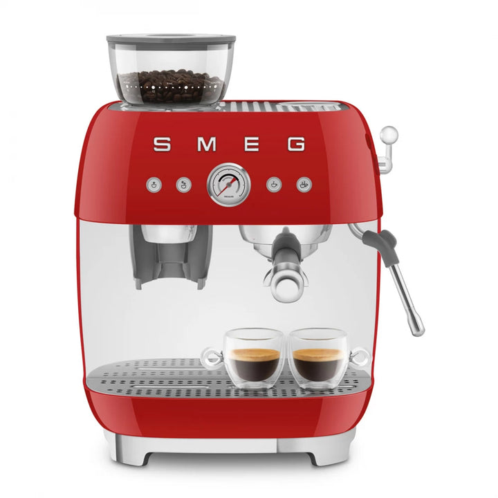 Espressor manual rosu 50's Style, EGF03RDEU, Smeg