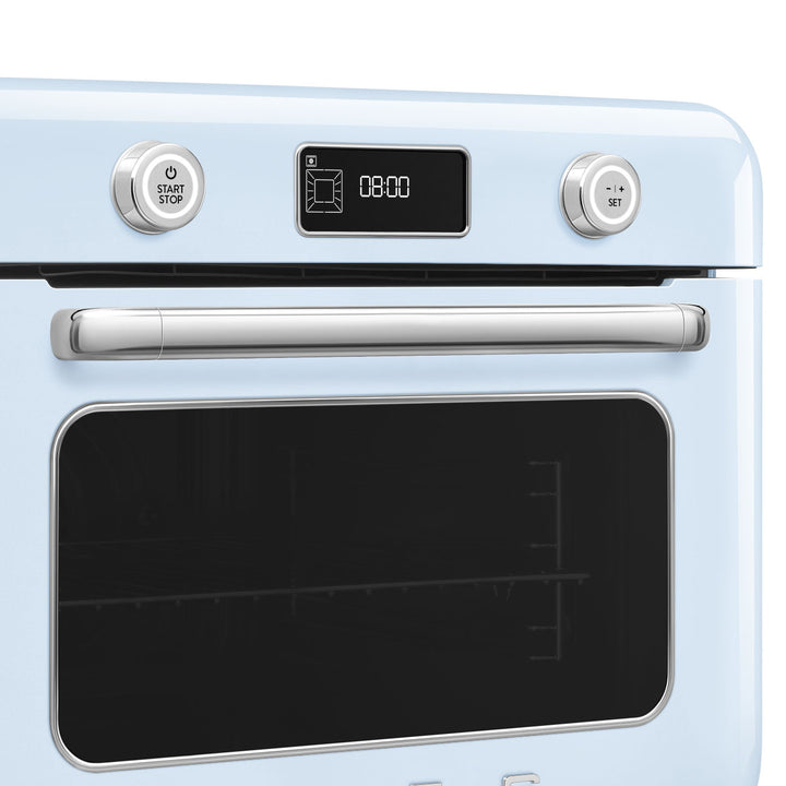 Mini cuptor albastru pastel cu aburi, COF01PBEU, Smeg