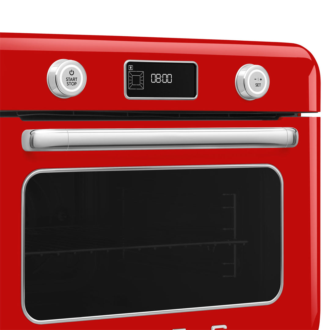 Mini cuptor rosu cu aburi, COF01RDEU, Smeg