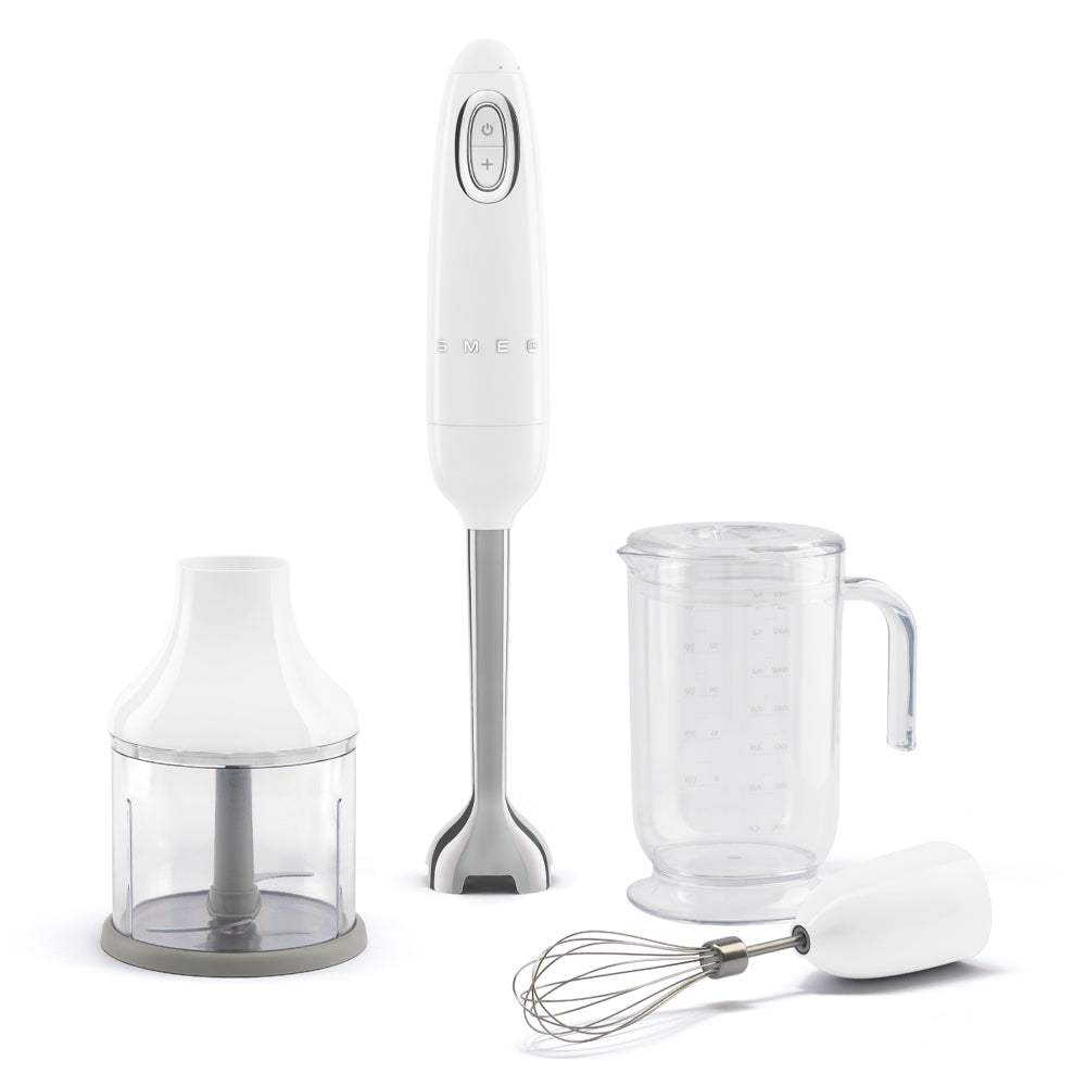 Blender manual cu accesorii alb, HBF03WHEU, Smeg