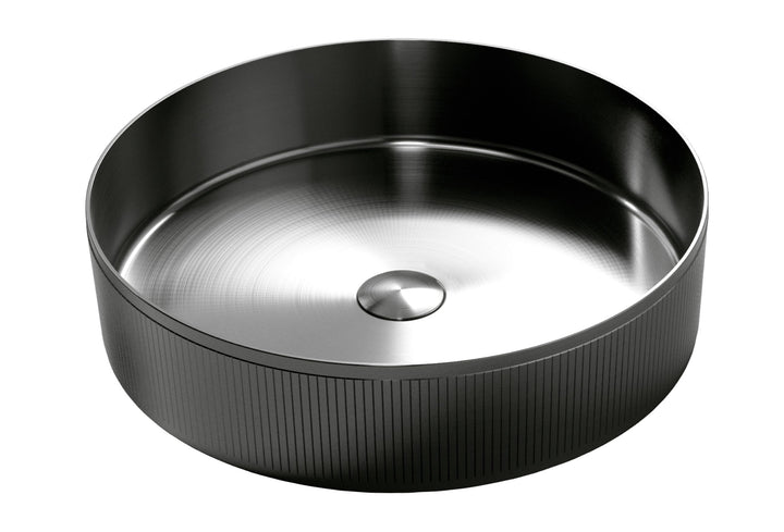 Lavoar de baie din inox Sandonna HD400 Negru
