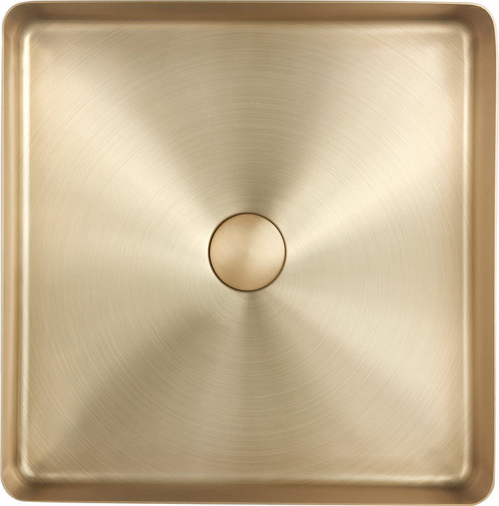 Lavoar de baie din inox Sandonna HD4040, Auriu,Negru