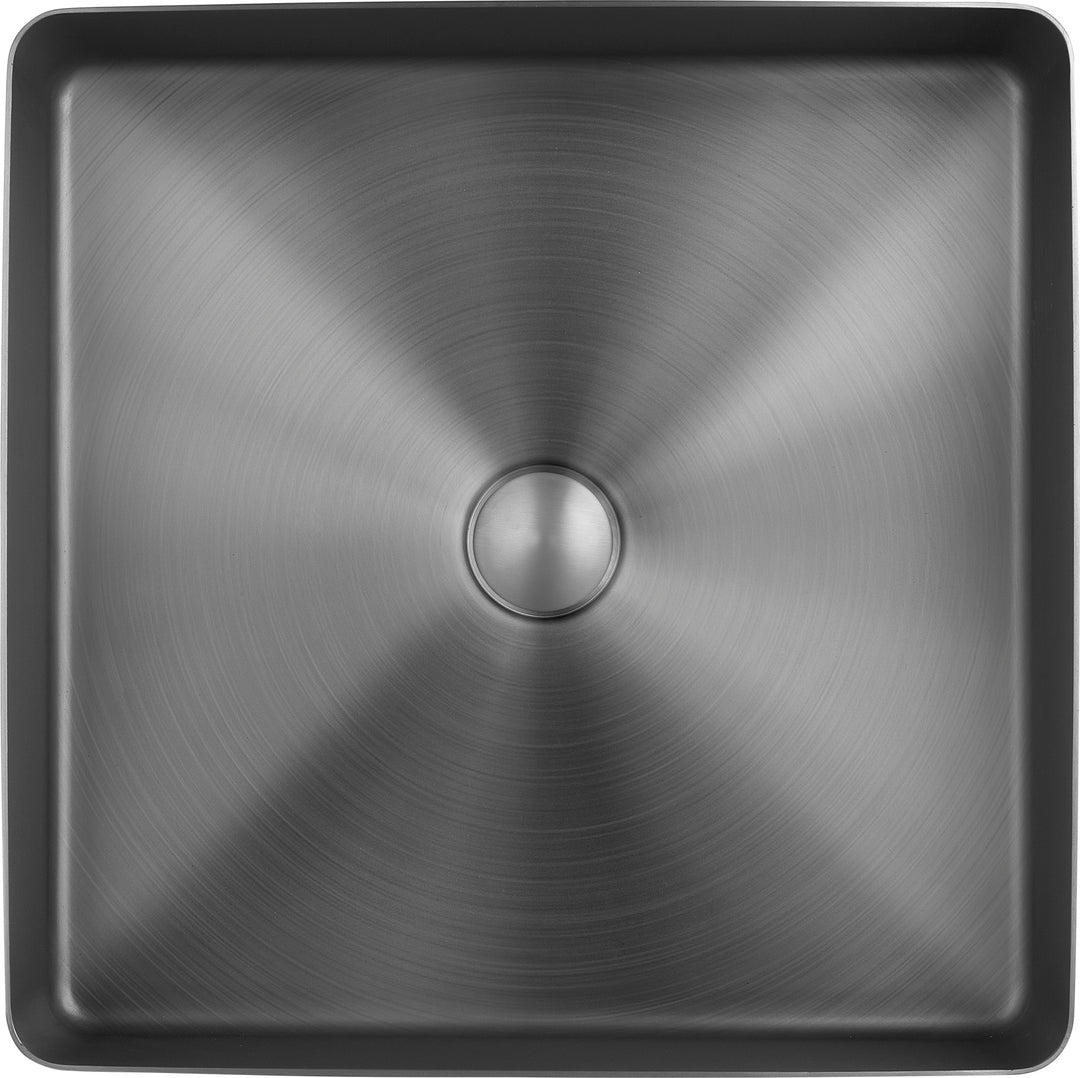 Lavoar de baie din inox Sandonna HD4040, Auriu,Negru