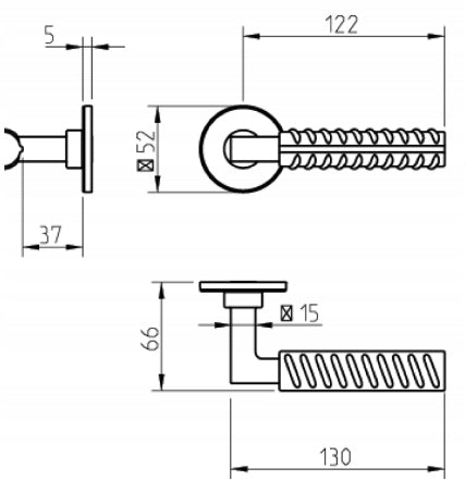 Maner usa auriu mat, 4210 5S Tupai