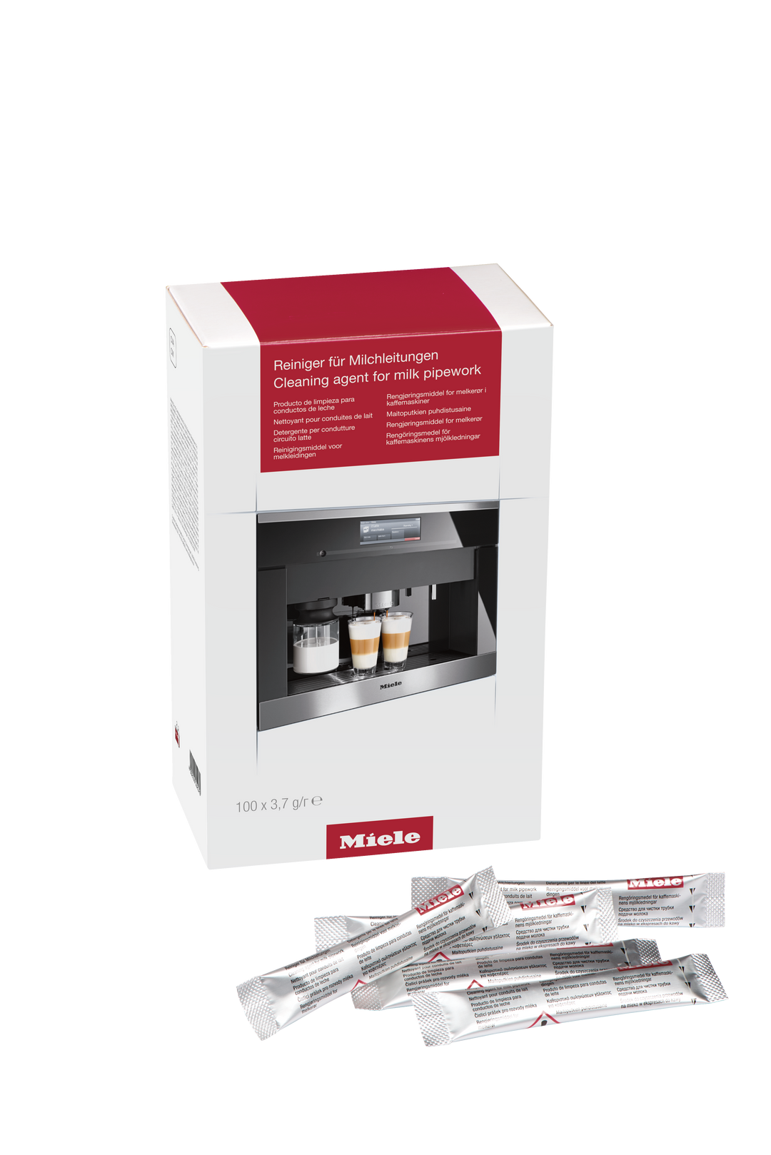 Soluții De Îngrijire Miele GP CL MCX 1001 P Ag. Curățare Traseu Lapte 100 Plicuri - Imagine 3