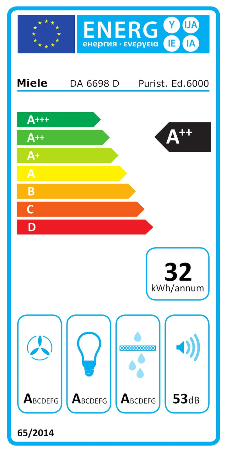 Hotă Insulă Miele DA 6698 D Puristic Version 6000 Oțel Inoxidabil - Imagine 3