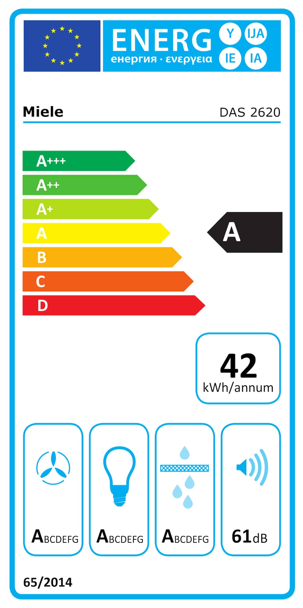 Hotă Miele DAS 2620 Oțel Inoxidabil - Imagine 7