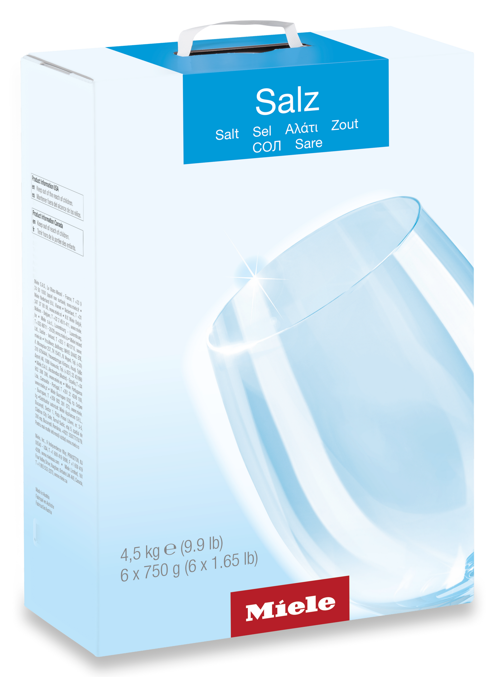 Detergent Vase Miele GS SA 4502 P Sare De Regenerare 6x750g - Imagine 2