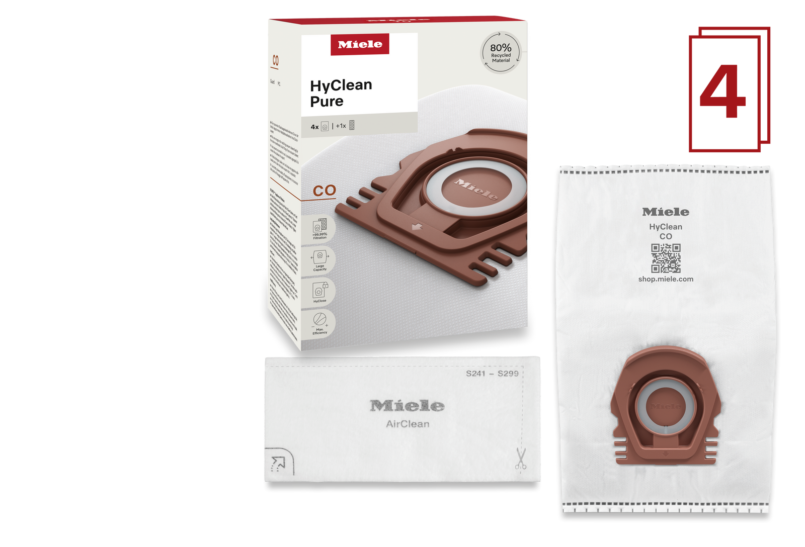 CO HyClean Pure 4 Saci De Aspirator - Imagine 2