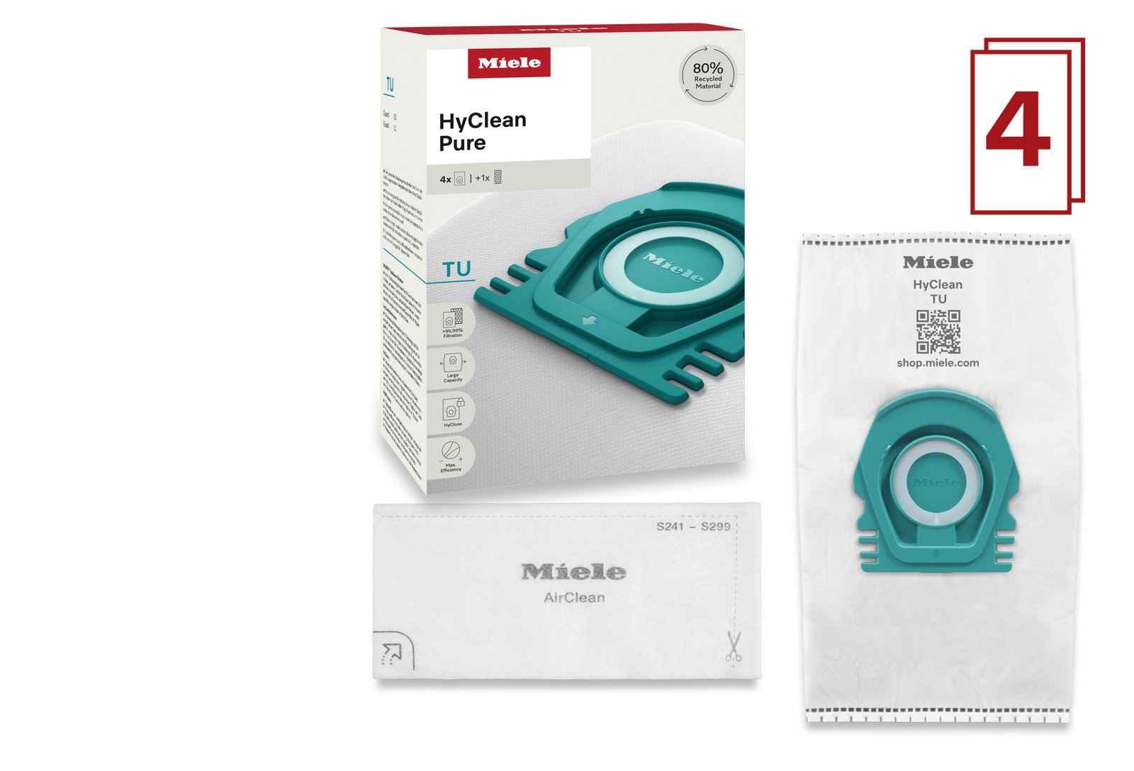 TU HyClean Pure 4 Saci De Aspirator - Imagine 2