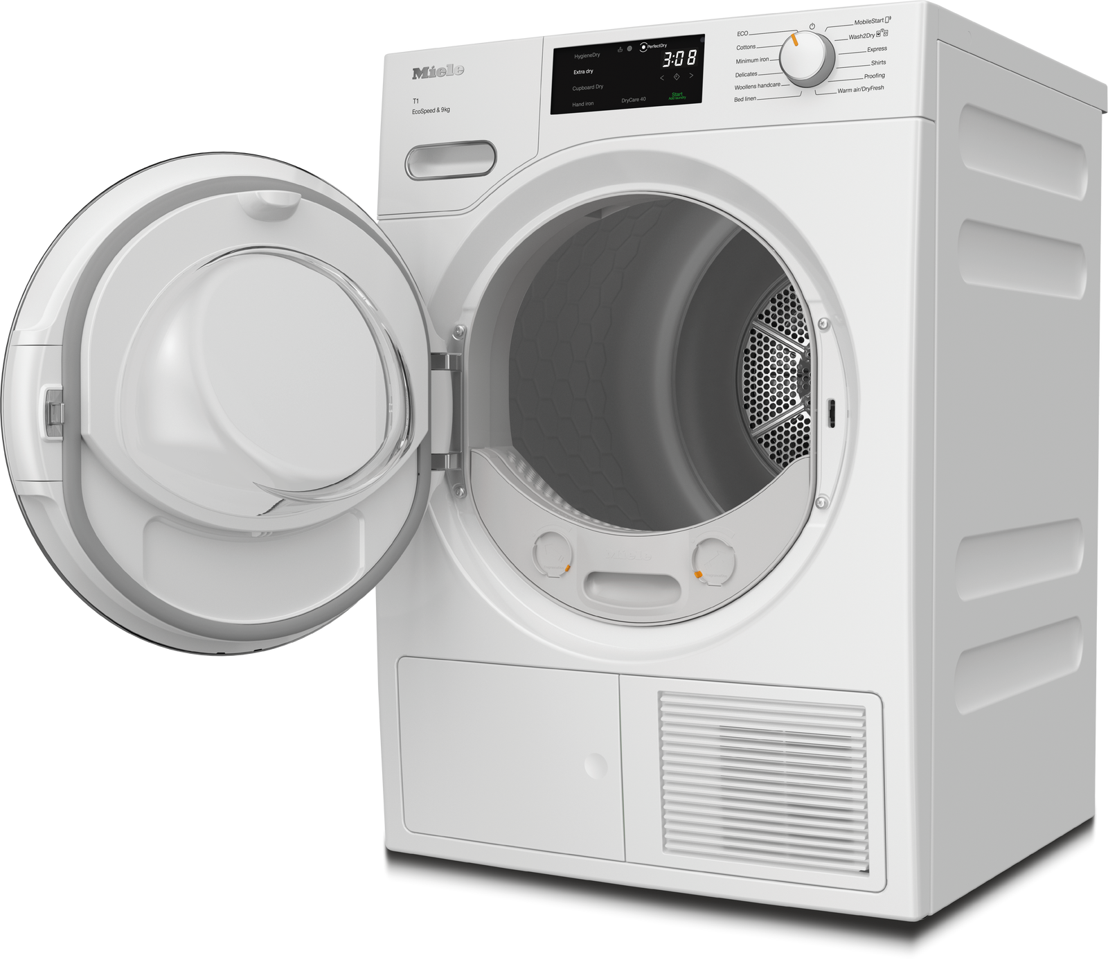 Uscător Cu Pompă De Căldură Miele TWH780WP EcoSpeed&9kg Alb Lotus - Imagine 2