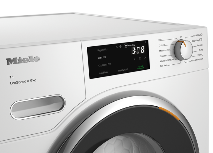Uscător Cu Pompă De Căldură Miele TWH780WP EcoSpeed&amp;9kg Alb Lotus - Imagine 3