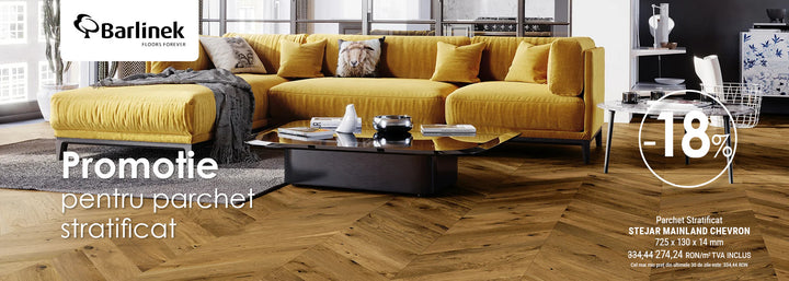 Parchet Stratificat Chevron Stejar Mainland, Barlinek Pure Classico