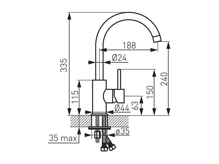 Set chiuveta bucatarie Schock Pinedo D-100XS 620 x 500 mm Cristalite Alpina, alb si baterie bucatarie Schock Prima Inox Periat