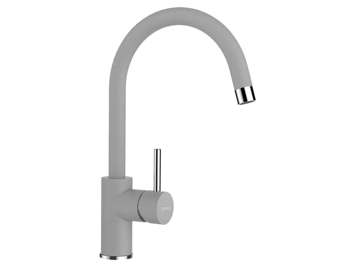 Set chiuveta bucatarie Schock Classic R-100 510 x 510 mm si baterie bucatarie Schock Plutos Cristalite Croma, gri