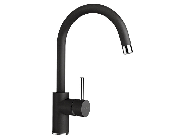 Set chiuveta bucatarie Schock Classic R-100 510 x 510 mm si baterie bucatarie Schock Plutos Cristalite Nero, negru