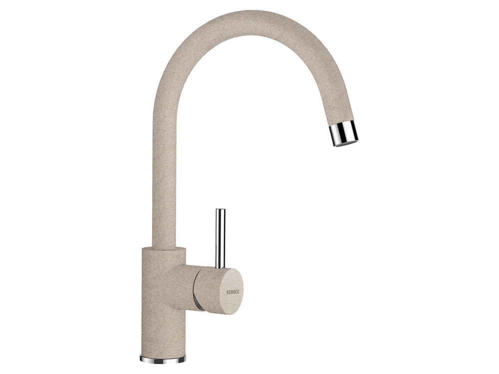 Set chiuveta bucatarie Schock Classic R-100 510 x 510 mm si baterie bucatarie Schock Plutos Cristalite Sabbia, nisip
