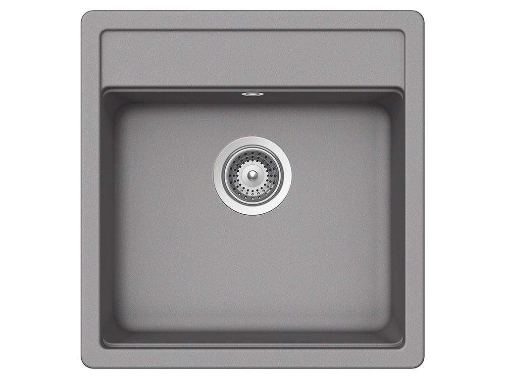 Set chiuveta bucatarie Schock Nemo N-100S 490 x 510 mm si baterie bucatarie Schock Epos Cristalite Croma cu cap extractibil, gri