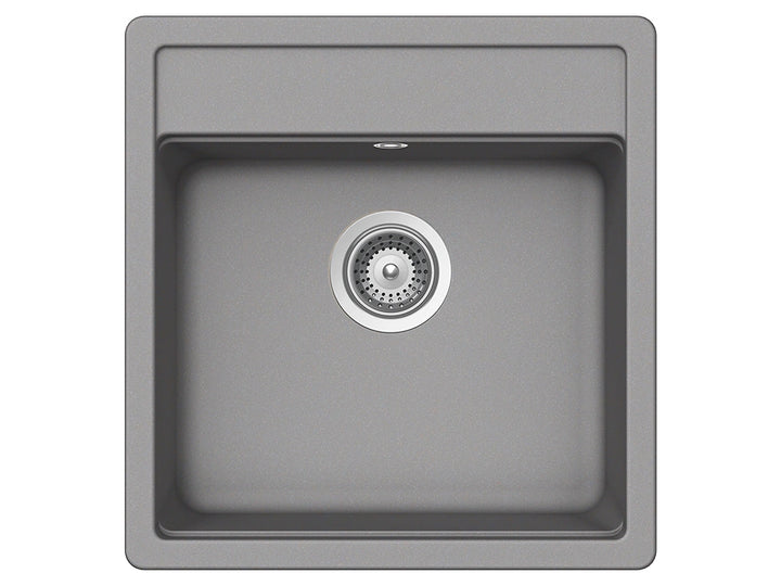 Set chiuveta bucatarie Schock Nemo N-100S 490 x 510 mm si baterie bucatarie Schock Epos Cristalite Croma cu cap extractibil, gri
