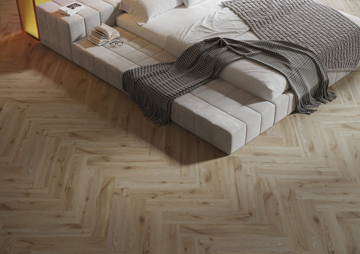Parchet SPC Stejar Desert Herringbone