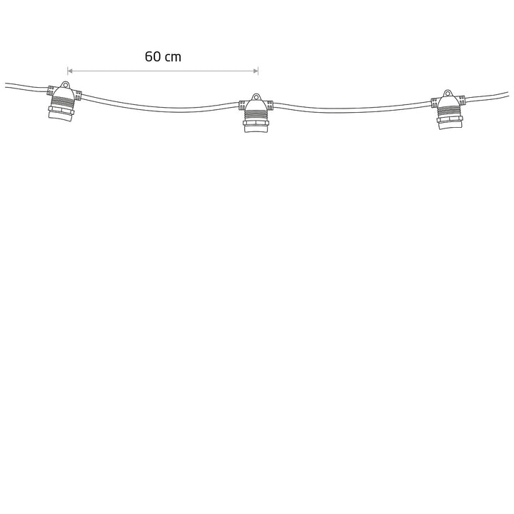 Ghirlanda Exterior Festoon Lights 6m Exterior 7873, Nowodvorski