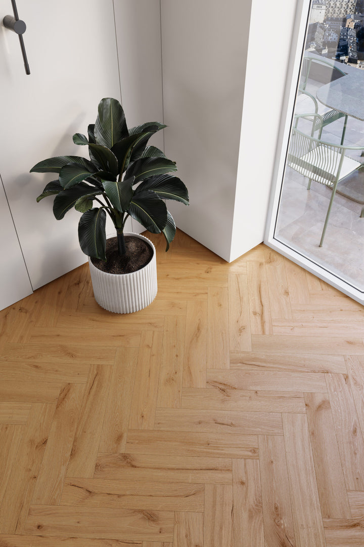 Parchet SPC Stejar Ginger Herringbone