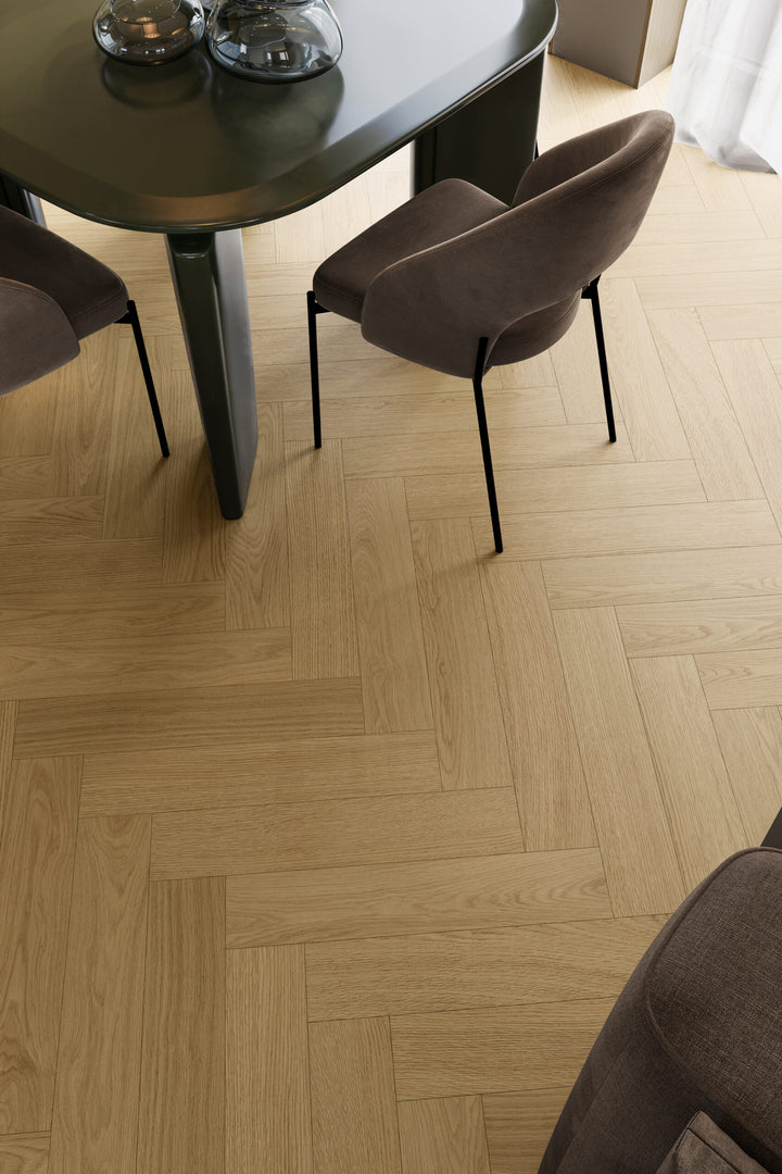 Parchet SPC Stejar Cream Herringbone