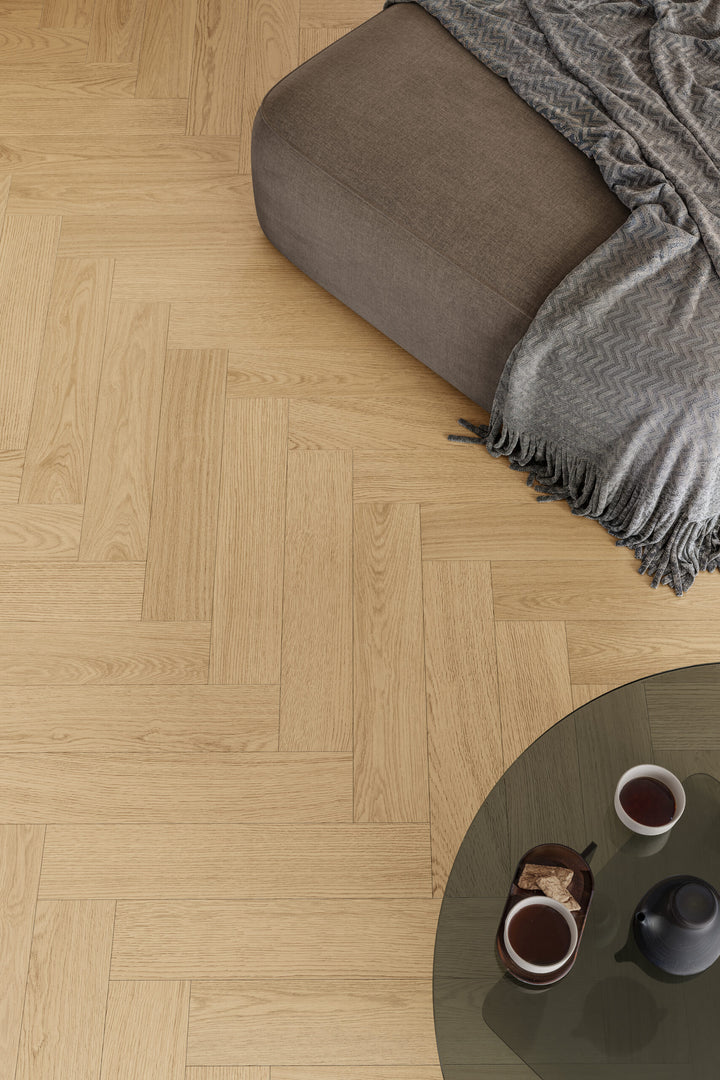 Parchet SPC Stejar Cream Herringbone