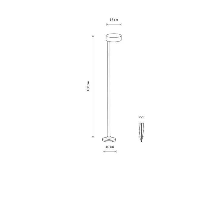 Lampă De Pardoseală Ruby Led Exterior 11542, Nowodvorski