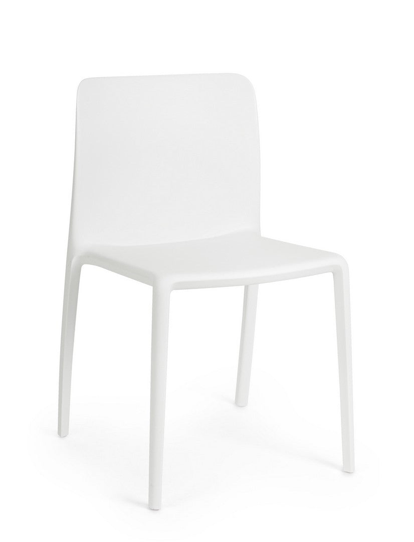 Scaun Dining Stivuibil Plastic Alb, Chloris Bizzotto - Imagine 1
