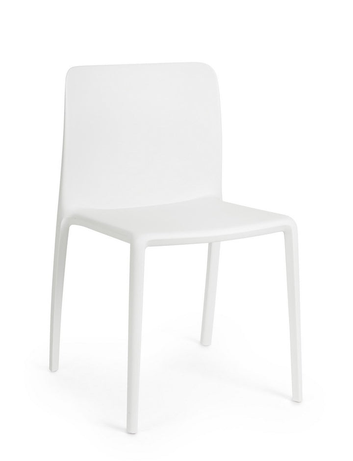 Scaun Dining Stivuibil Plastic Alb, Chloris Bizzotto - Imagine 1