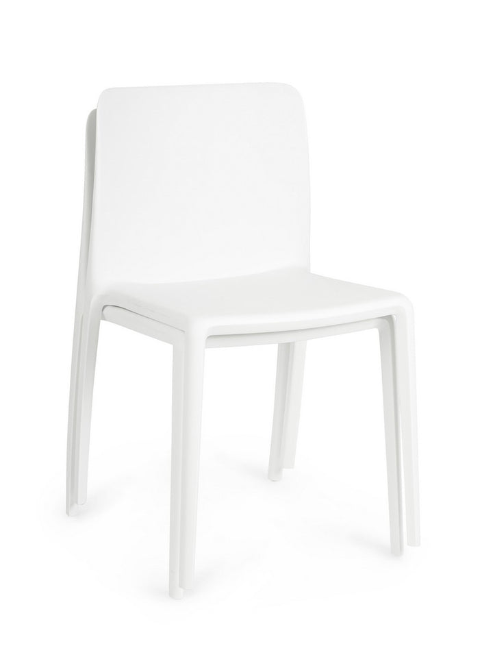 Scaun Dining Stivuibil Plastic Alb, Chloris Bizzotto - Imagine 8