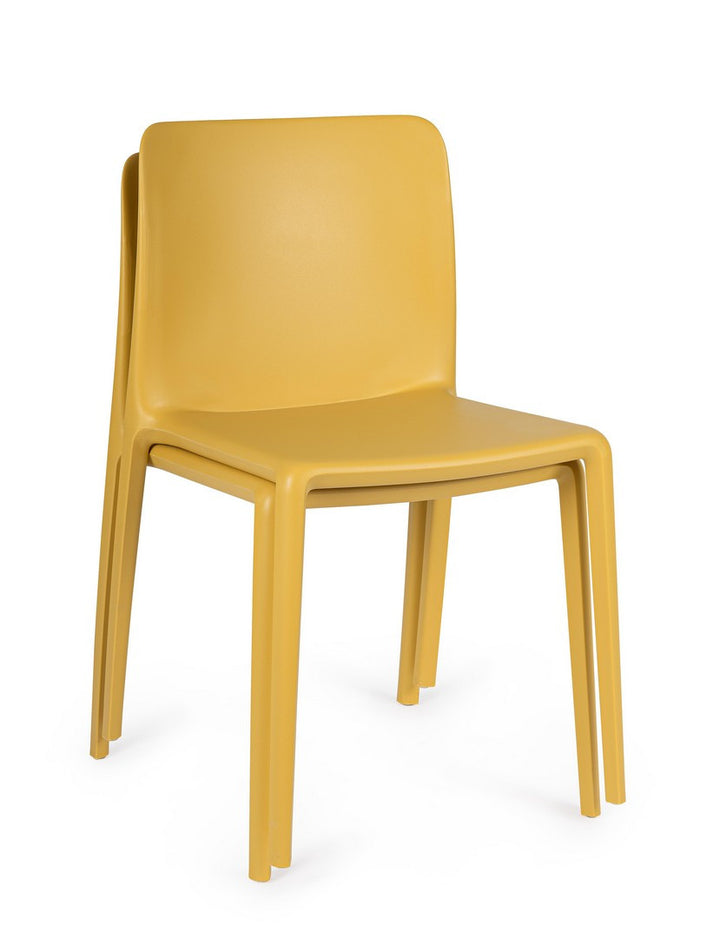 Scaun Dining Plastic Ocru, Chloris Bizzotto - Imagine 8