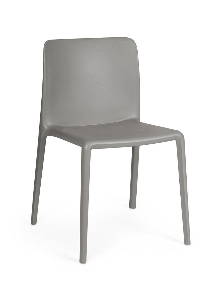 Scaun Dining Plastic Gri, Chloris Bizzotto - Imagine 1