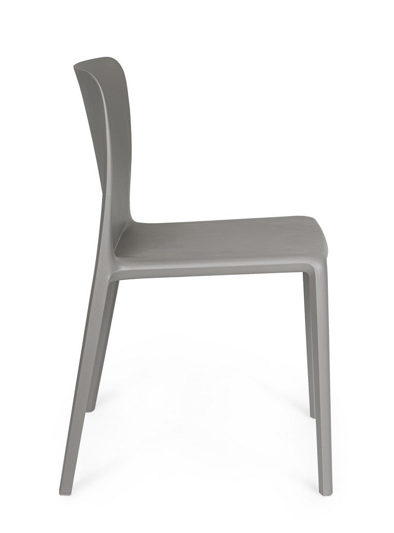 Scaun Dining Plastic Gri, Chloris Bizzotto - Imagine 5