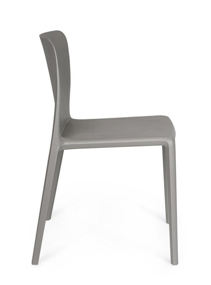 Scaun Dining Plastic Gri, Chloris Bizzotto - Imagine 5
