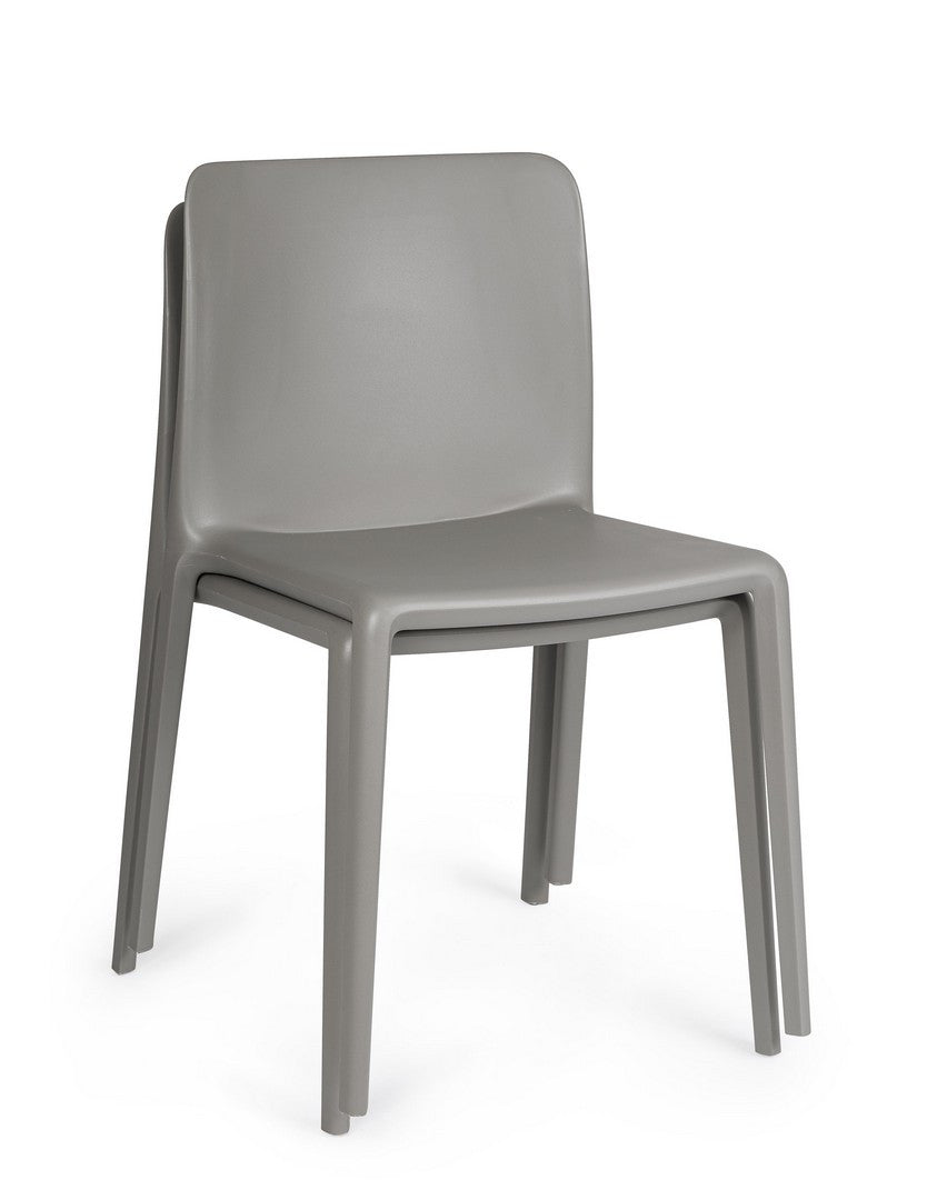 Scaun Dining Plastic Gri, Chloris Bizzotto - Imagine 8