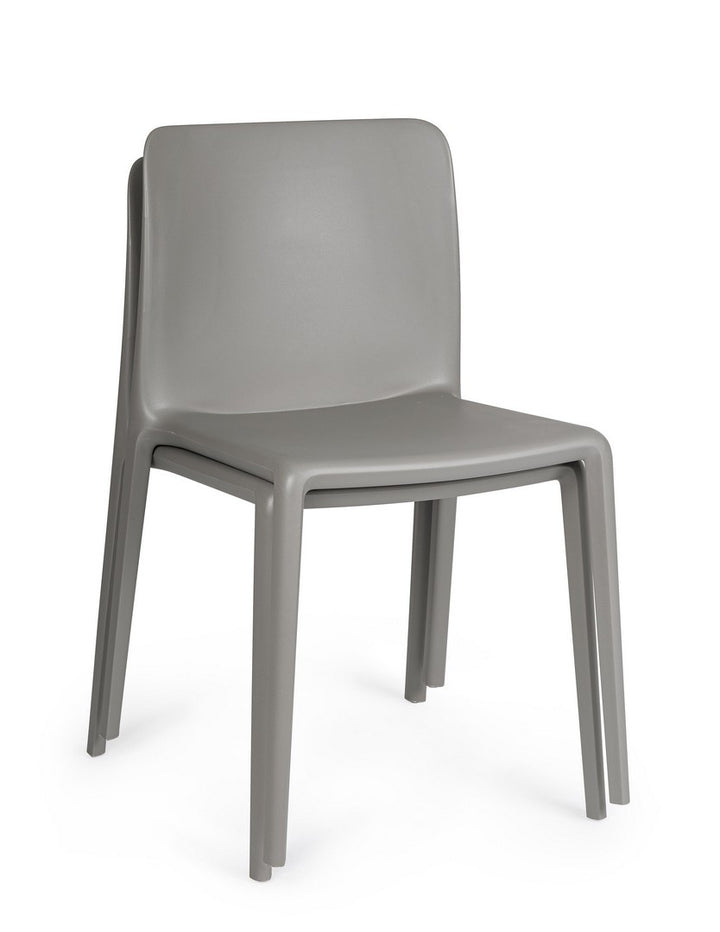 Scaun Dining Plastic Gri, Chloris Bizzotto - Imagine 8