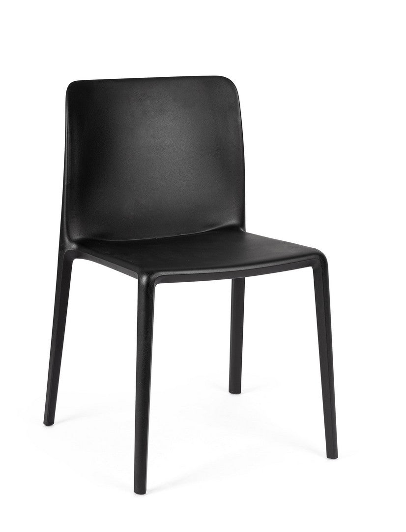 Scaun Dining Plastic Negru, Chloris Bizzotto - Imagine 1