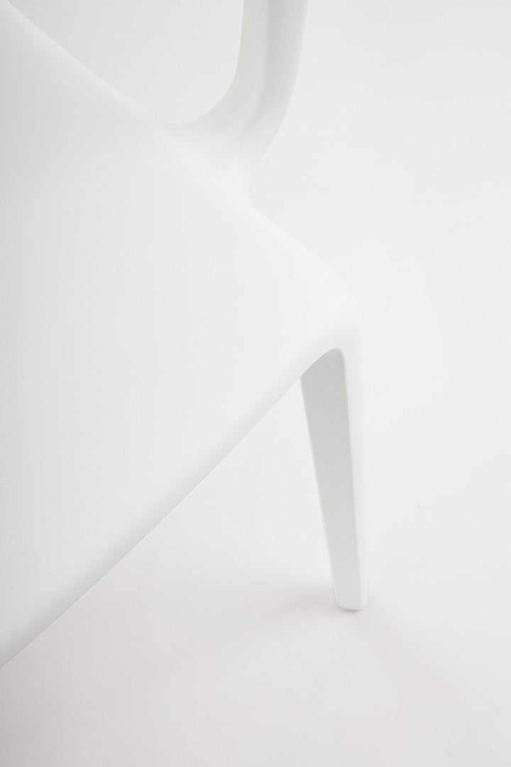 Scaun Dining Plastic Alb Cu Brațe, Chloris Bizzotto - Imagine 7