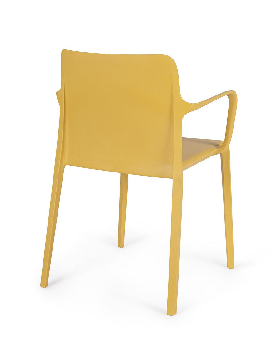 Scaun Dining Plastic Galben, Chloris Bizzotto - Imagine 2