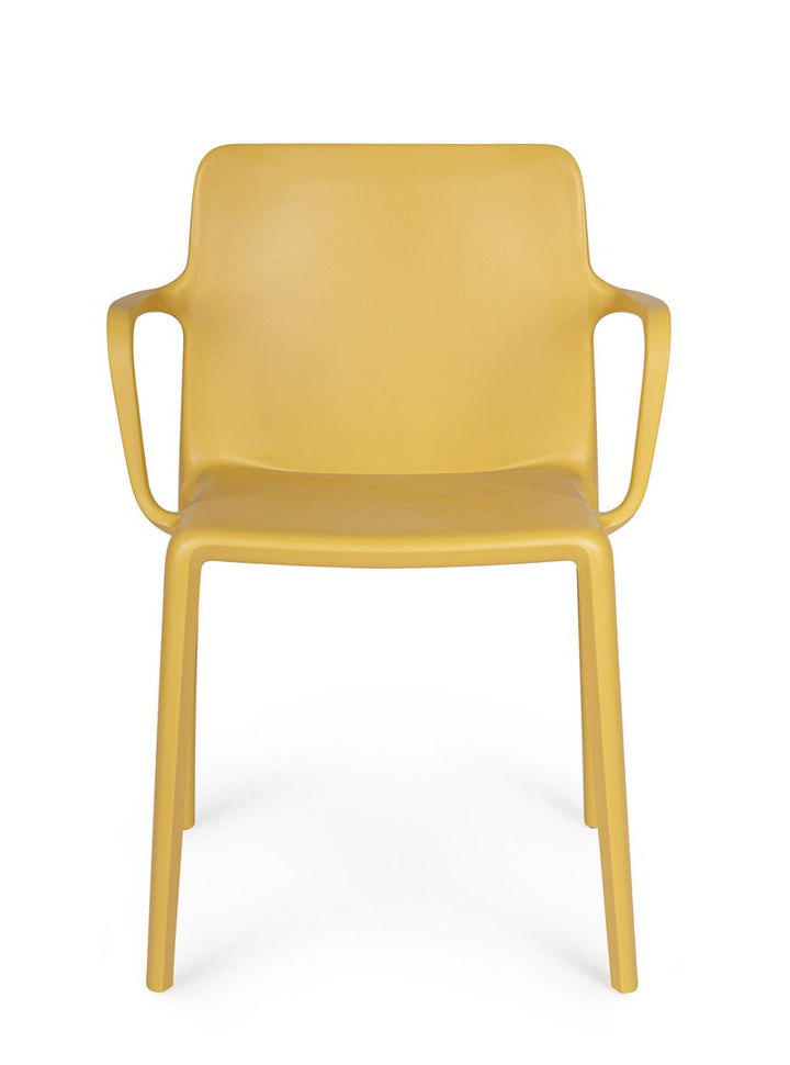 Scaun Dining Plastic Galben, Chloris Bizzotto - Imagine 3