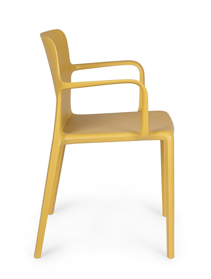 Scaun Dining Plastic Galben, Chloris Bizzotto - Imagine 5