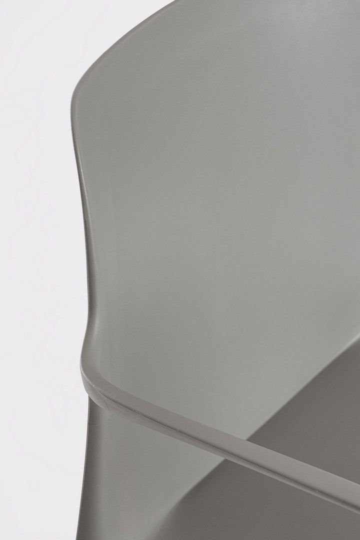 Scaun Dining Plastic Gri Cu Brațe, Chloris Bizzotto - Imagine 6