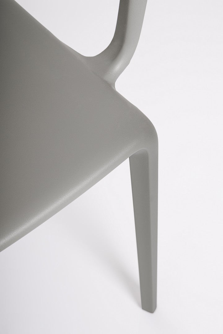 Scaun Dining Plastic Gri Cu Brațe, Chloris Bizzotto - Imagine 7