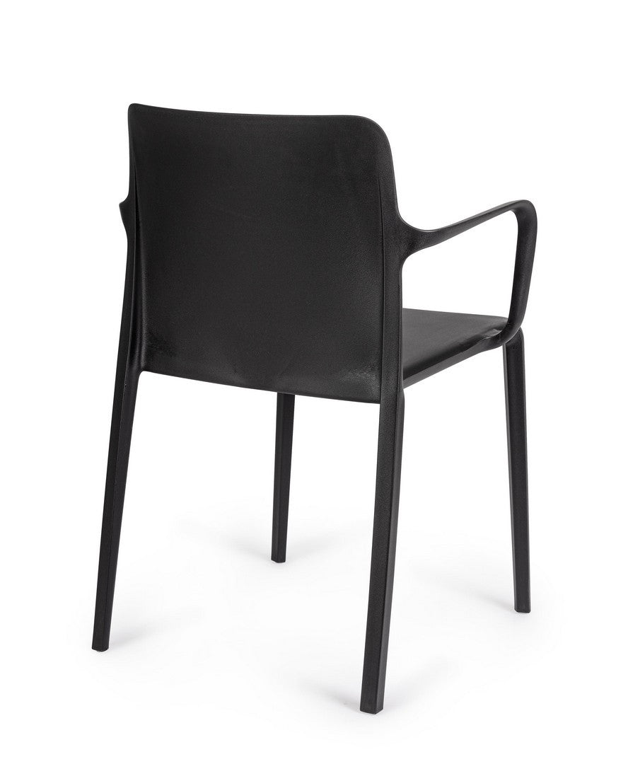Scaun Dining Negru Stivuibil, Chloris Bizzotto - Imagine 2