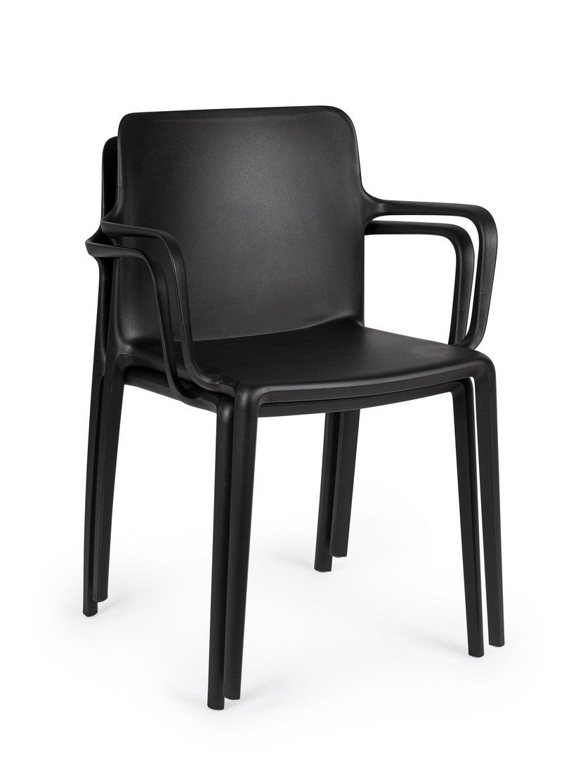 Scaun Dining Negru Stivuibil, Chloris Bizzotto - Imagine 8